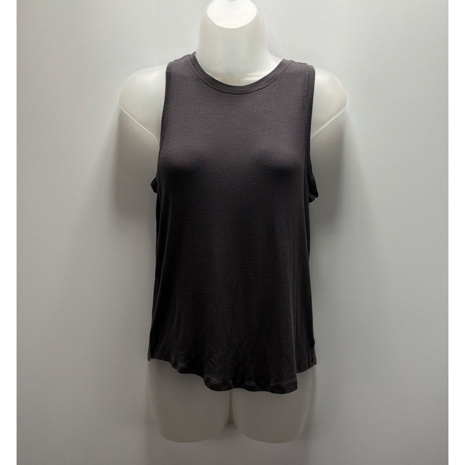 Athleta Tank Top Womens XS Gray Ribbed Soft Sleeveless Active Athletic