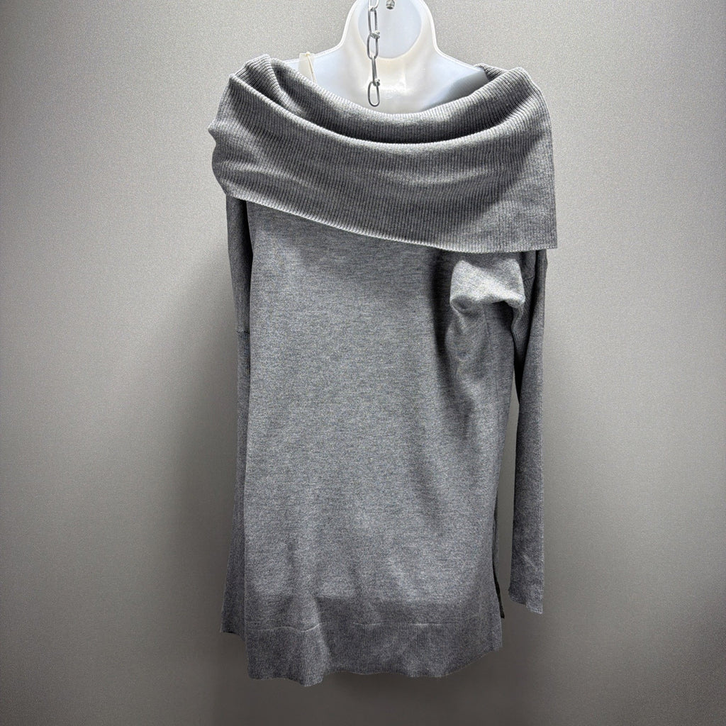 Caslon 3-in-1 Side Slit Convertible Cowl Neck Tunic Size M Dark Heather Grey NEW