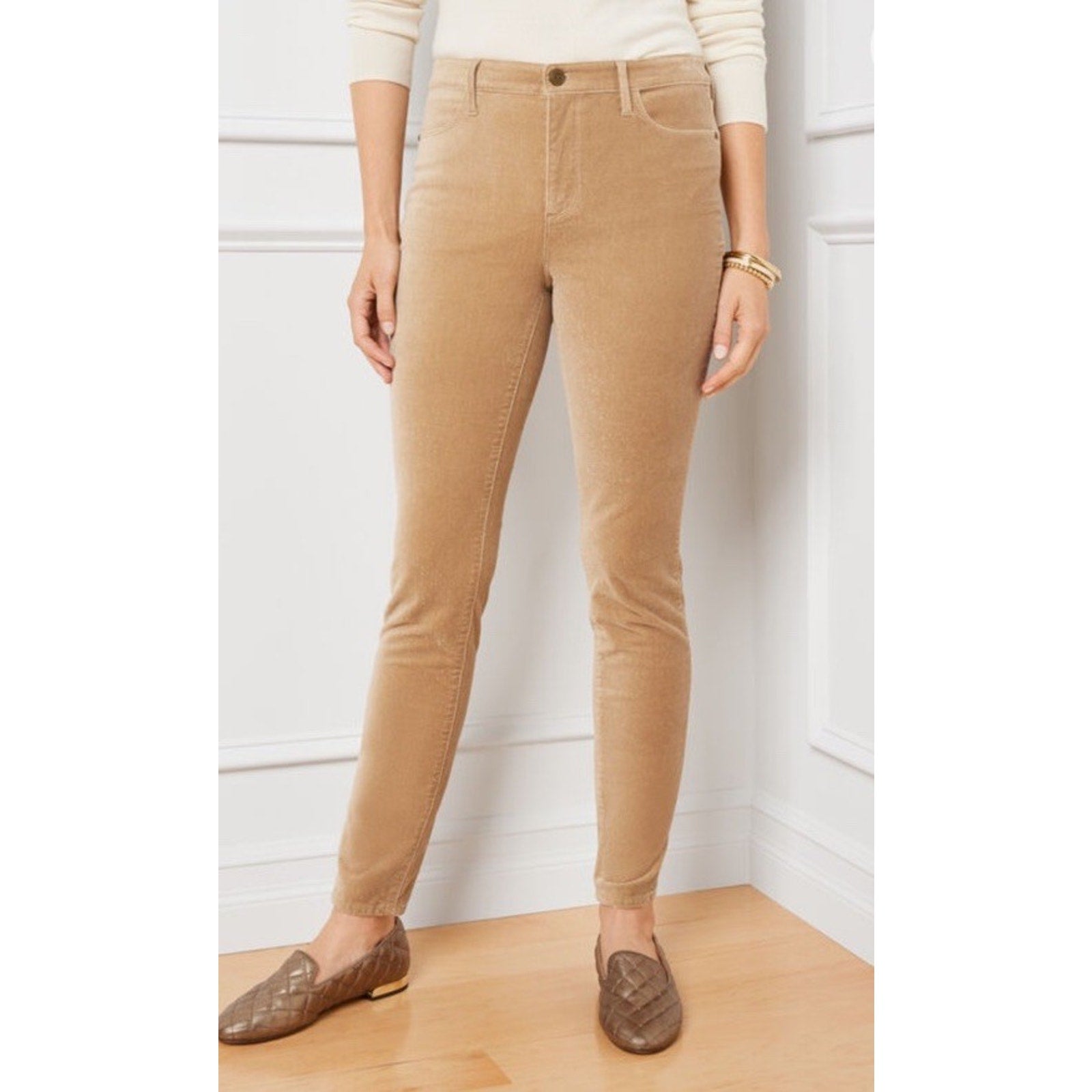 Talbots Women Siz 6 Petite Sparkle Corduroy Jegging Pants