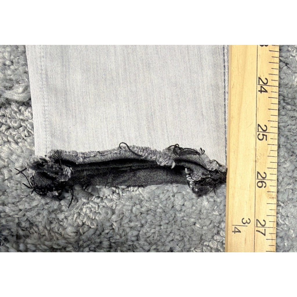 Dear John Size 26 Denim Jeans Joyrich Comfort Skinny Gray Raw Hem