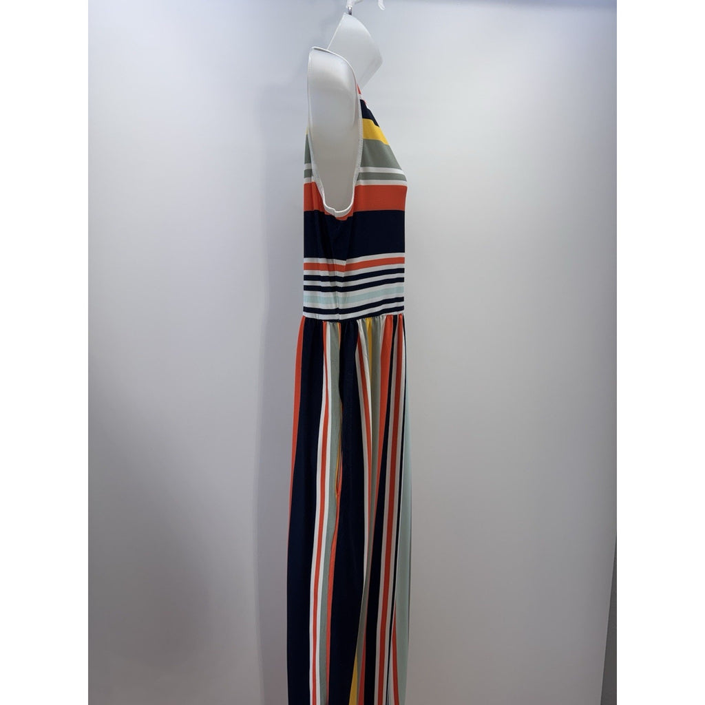 Hount Women's Sleeveless Striped Long Maxi Dress Size Large
