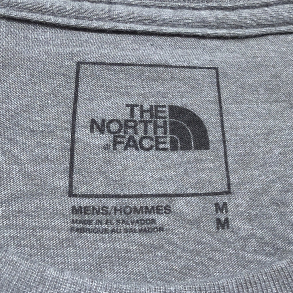 The North Face T Shirt Mens M Gray Mountain Peak Sunset Graphic Short Sleeve