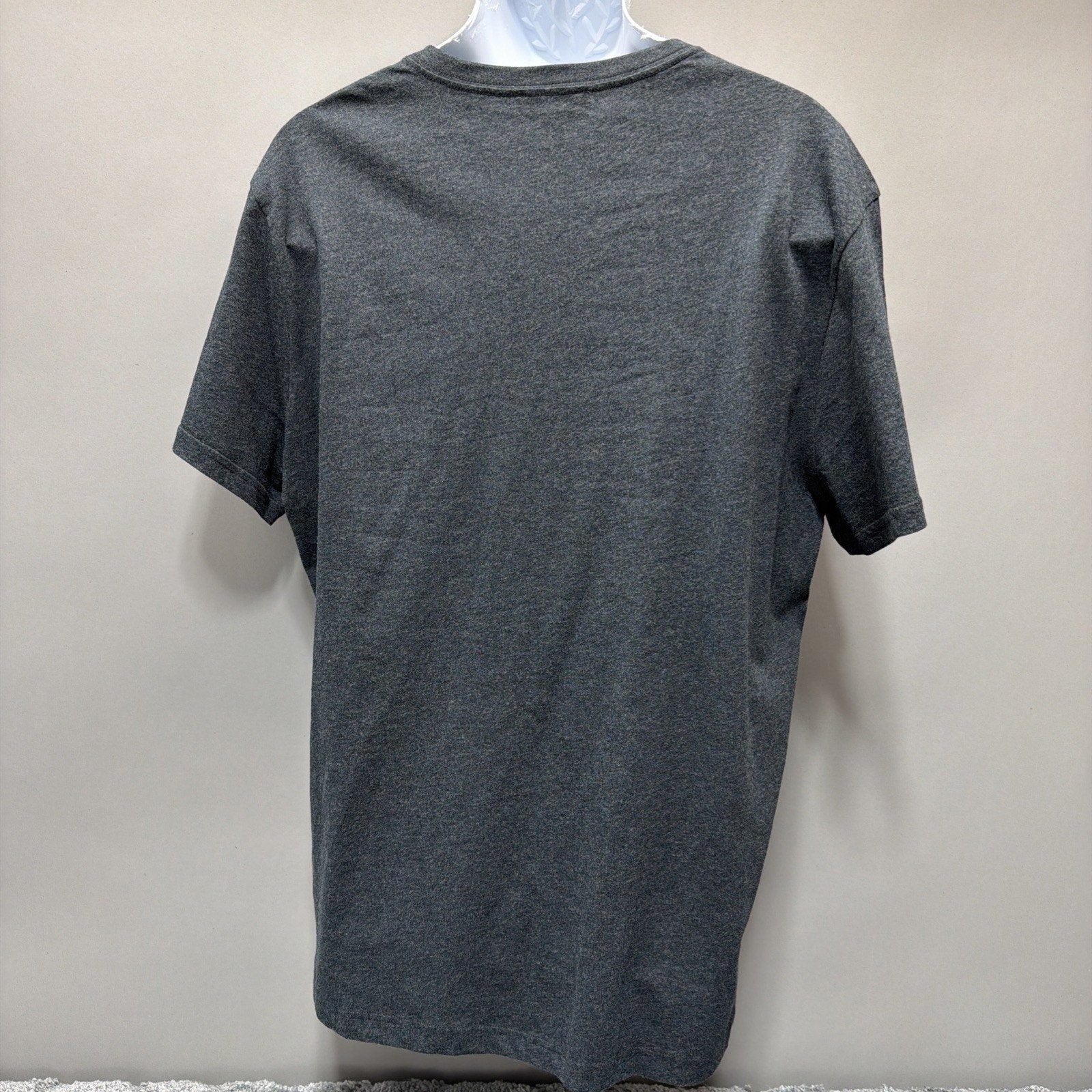 Express Mens T Shirt V Neck Short Sleeve Lightweight Logo Dark Grey XXL