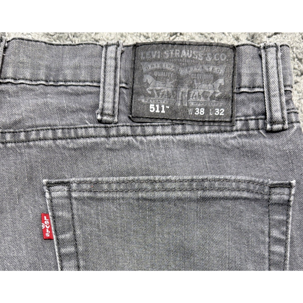 Levi’s 511 Jeans Men’s 38x32 (Actual 36x31) Slim Straight Gray Denim Pants