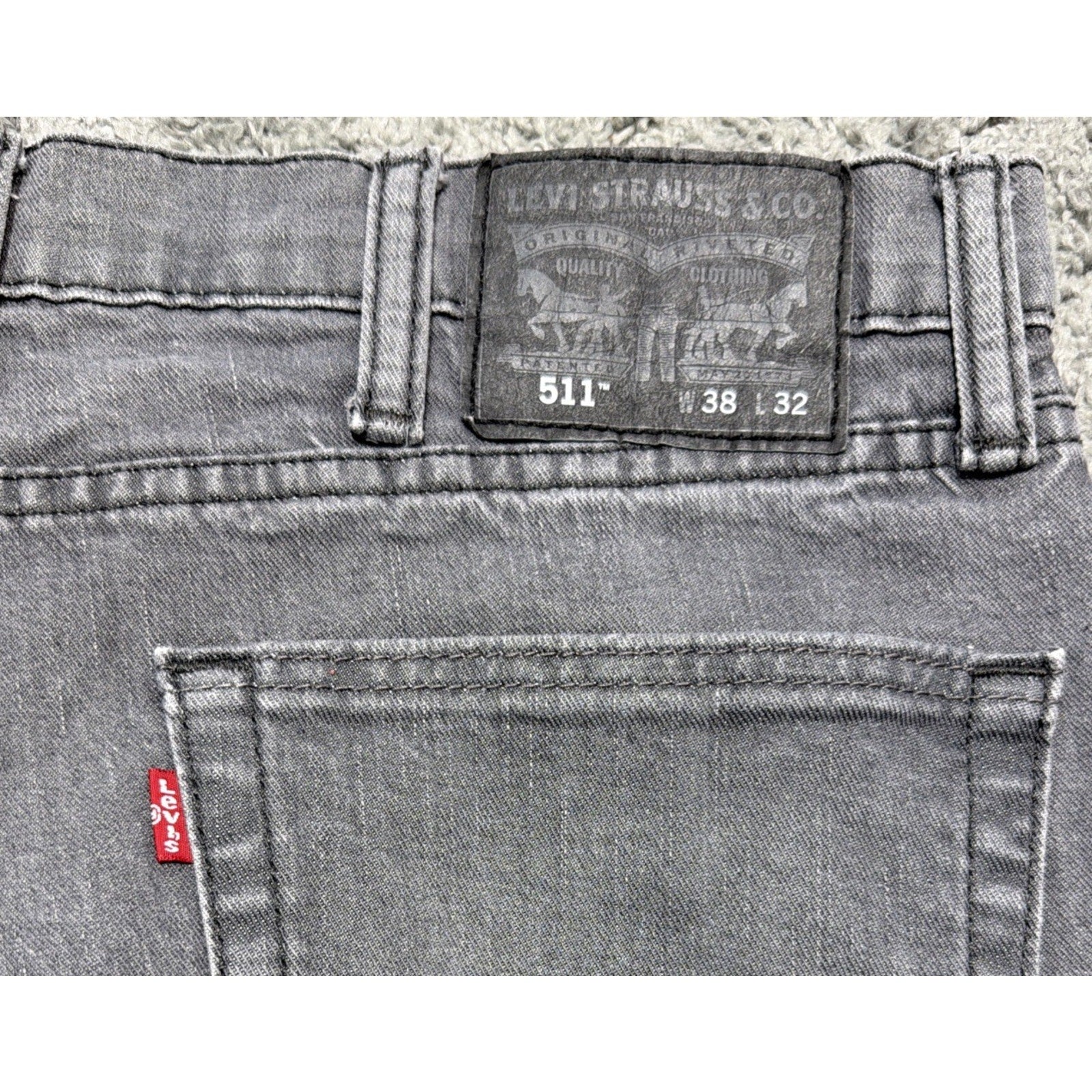 Levi’s 511 Jeans Men’s 38x32 (Actual 36x31) Slim Straight Gray Denim Pants
