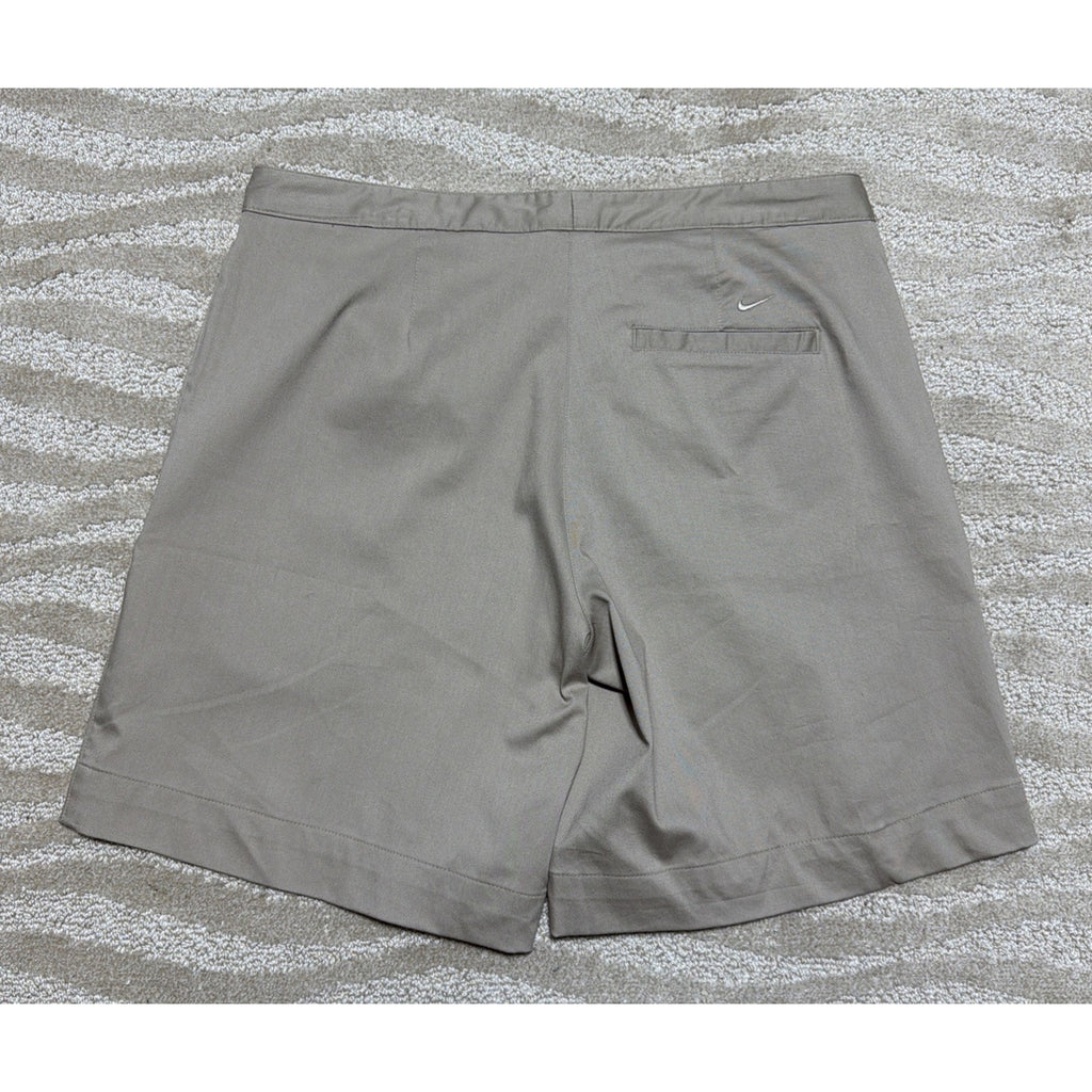 Ole Miss Rebels Nike NCAA Team Shorts Womens 10 Beige Flat Front Chino EUC