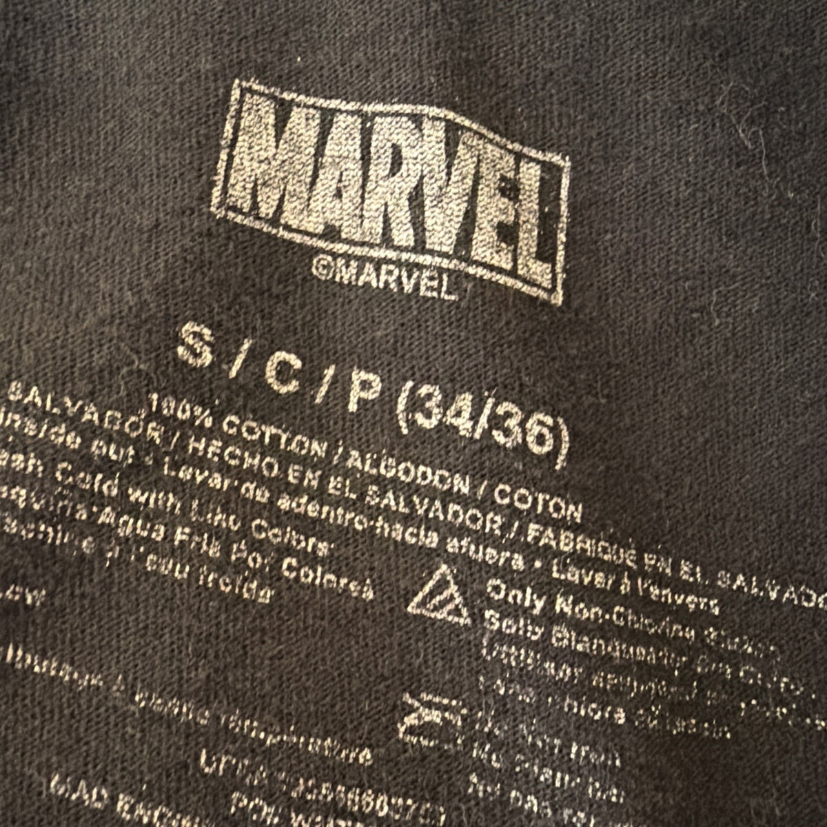 Marvel Spiderman Mens Small Black Short Sleeve T Shirt