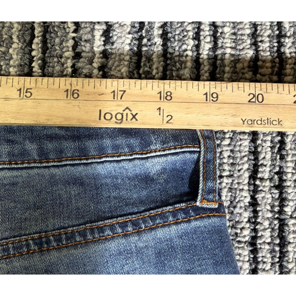 Hydraulic Men's Blue Technology Arc Slim Fit Stretch Denim Jeans Whiskered 38x32