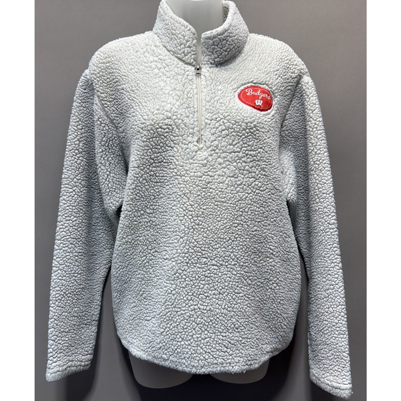 Wisconsin Badgers WoMens L 1/4 Zip Pullover Fleece Knights Apparel