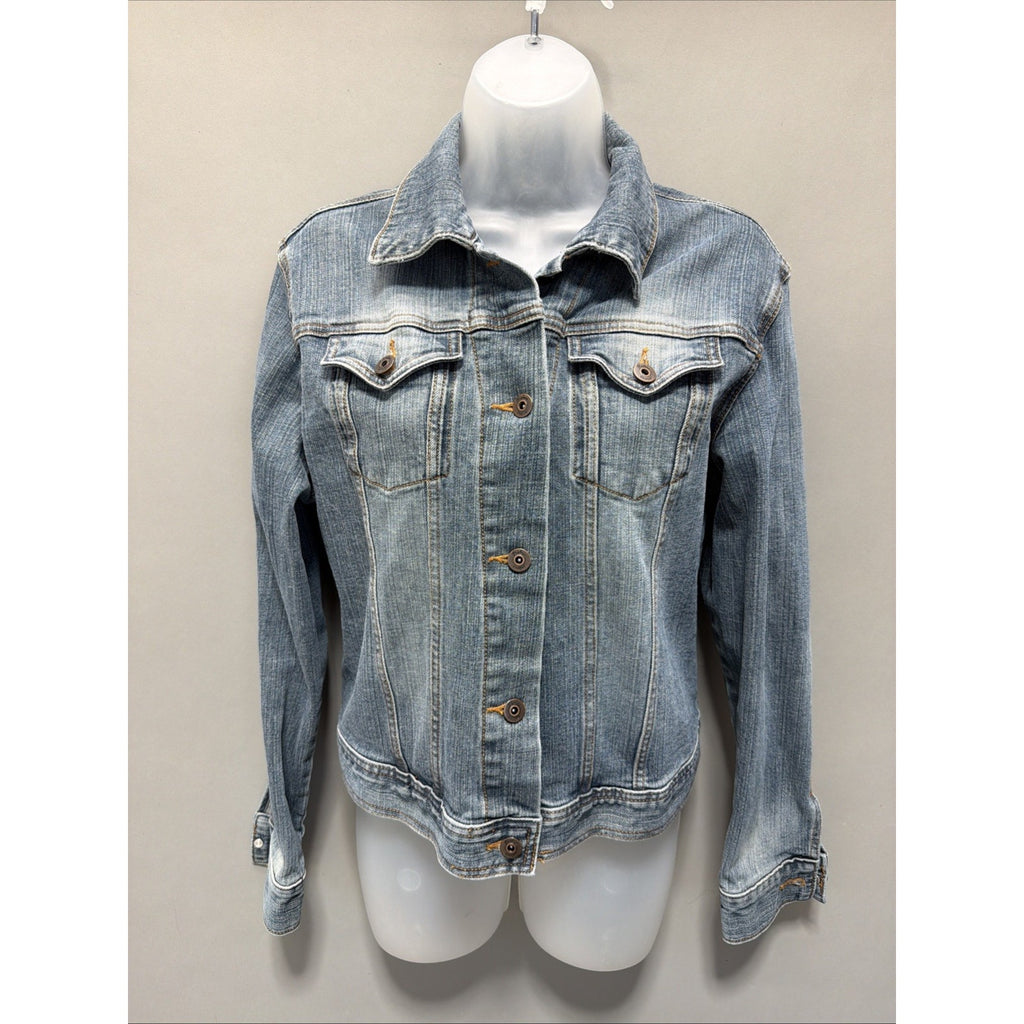 Riders Copper Collection Denim Jacket Women M Trucker Cropped Boyfriend
