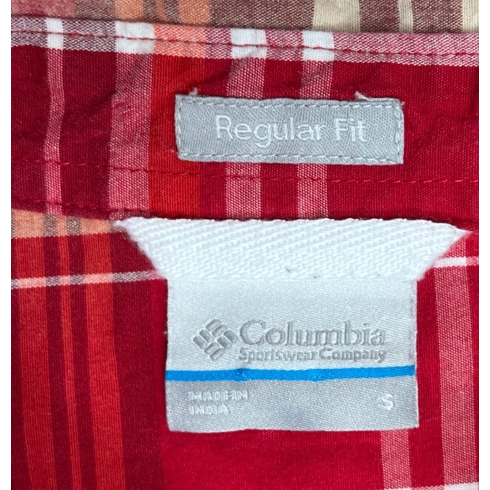 Columbia Rapid Rivers Plaid Shortsleeve Button Shirt Sz S