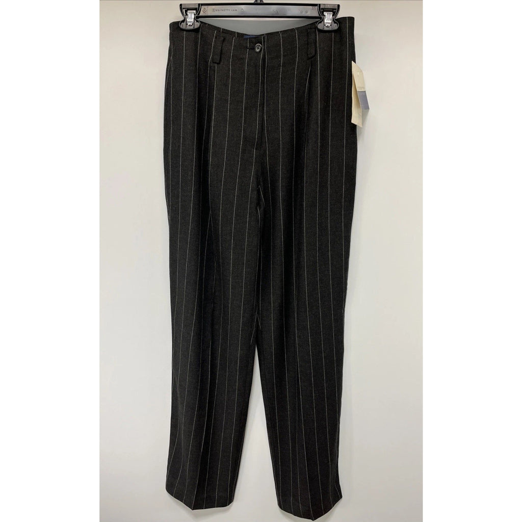 LIZ CLAIBORNE LIZSPORT -Black Pinstripe Straight Leg Pants Size 10 29x30