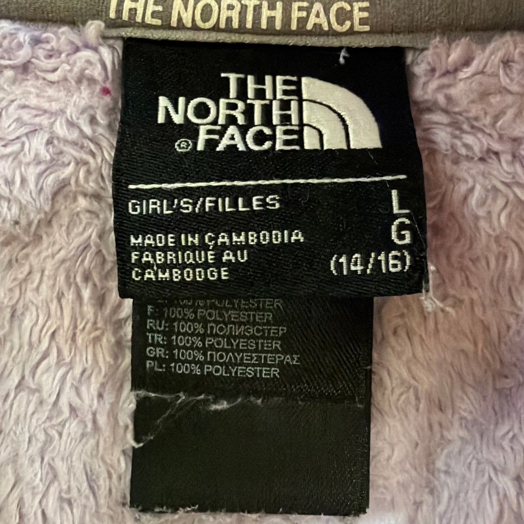 The North Face Girls Fleece Jacket Oso Hoodie Size Large 14/16 Lavender
