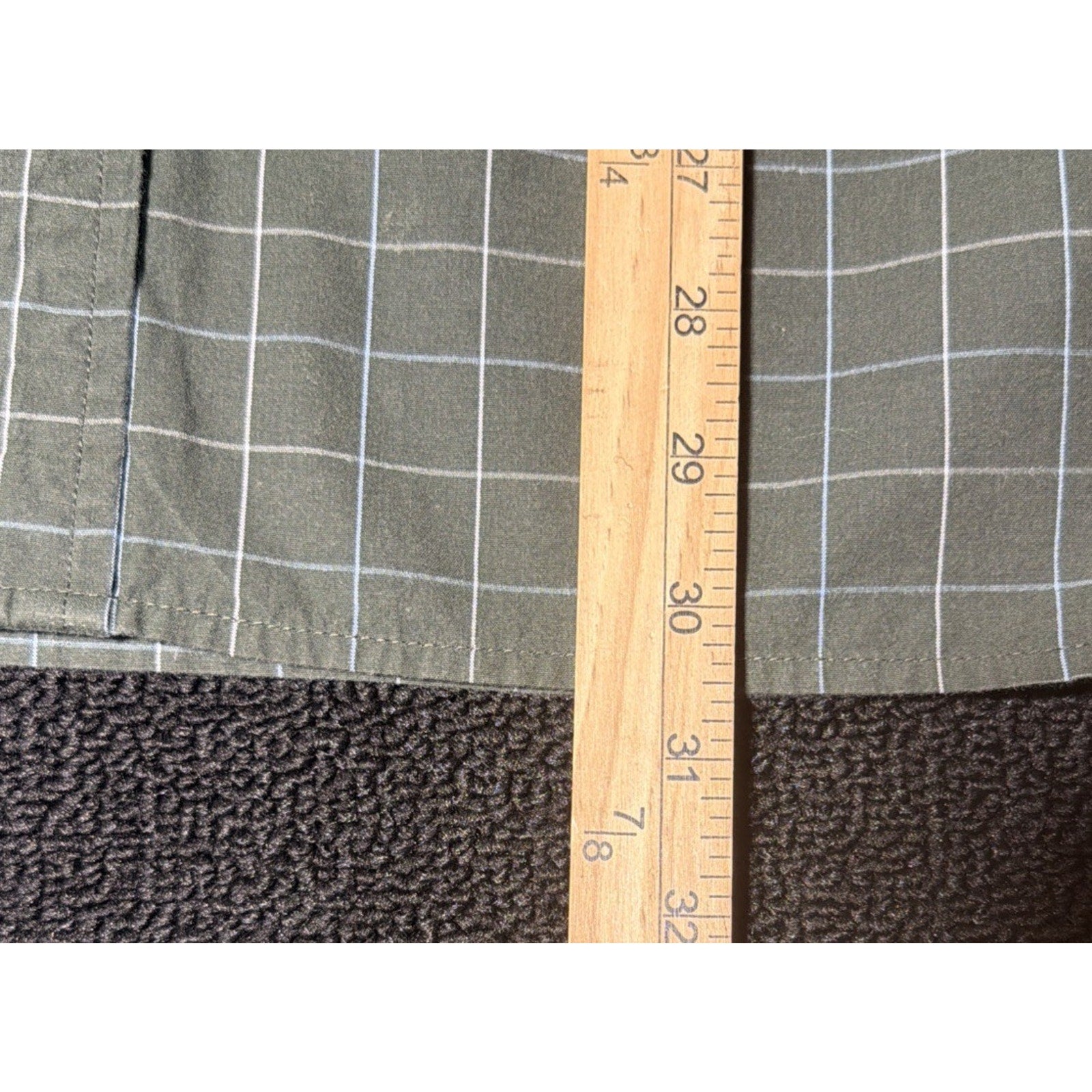 IZOD 80s 2-Ply Green Plaid Cool Cotton Long Sleeve Button Down Shirt Mens L