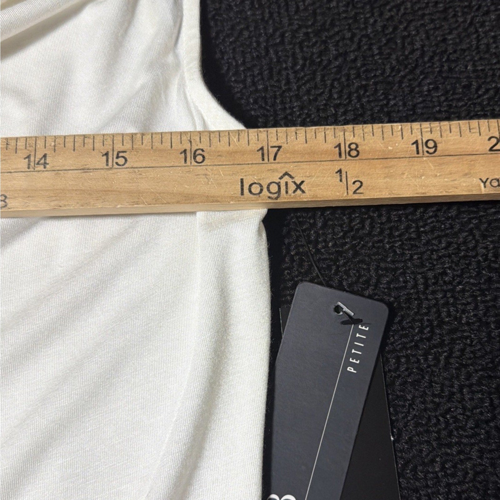 AGB Womens Drape Neck Top Cream Blouse Fairy Office Medium Petite Stretch NWT
