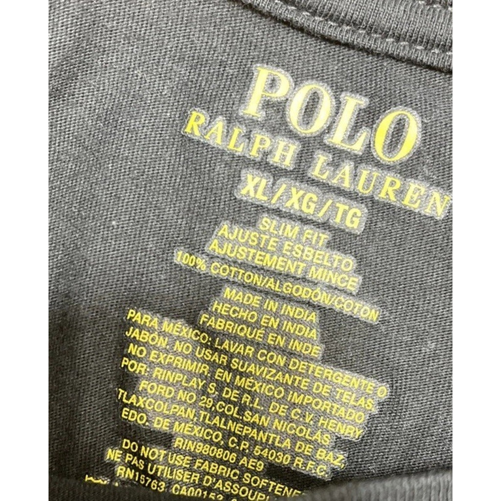 Polo Ralph Lauren Men's Slim Fit Black Classic Short Sleeve T Shirt | XL