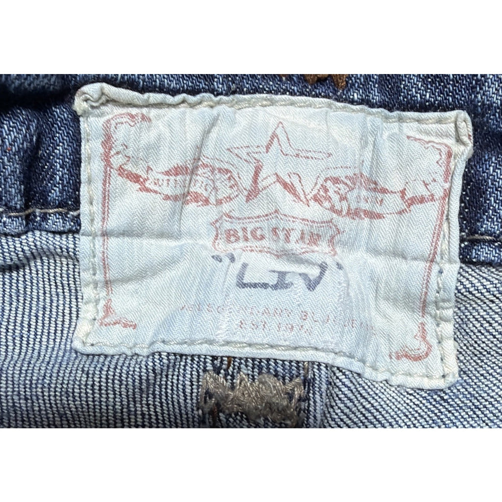 Big Star Liv Boot Jeans Womens 27XL Blue Wash Low Rise Bootcut Embroidered Denim
