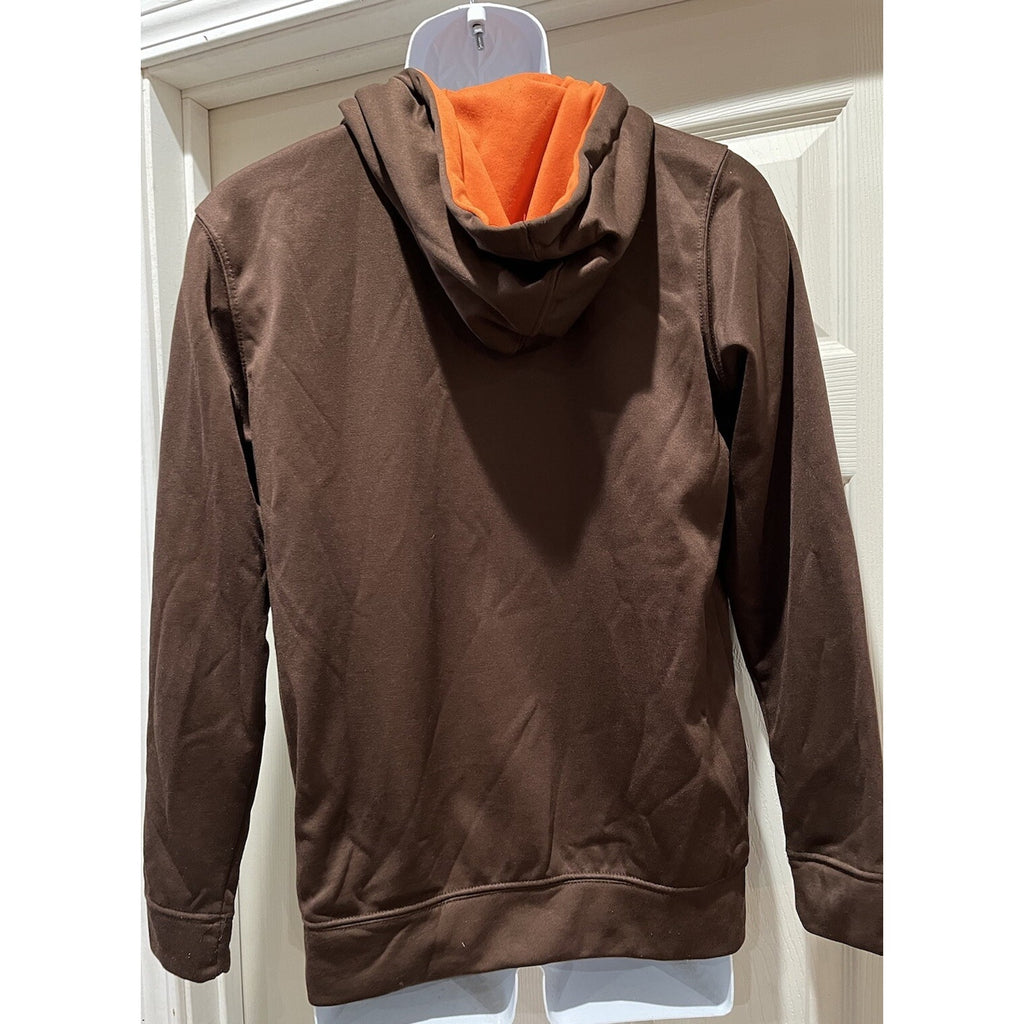 Colosseum Athletics Mossy Oak Hoodie Brown Orange Men's Size Small EUC