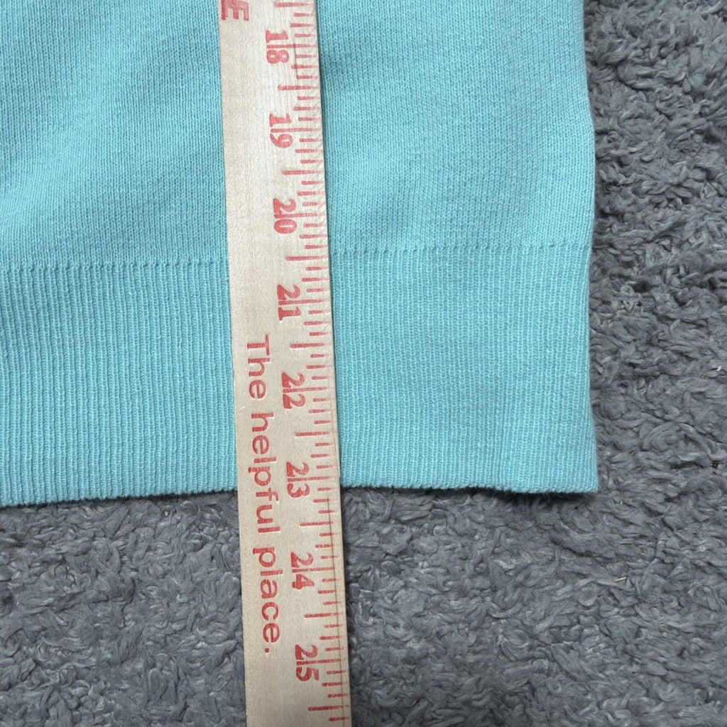 Croft & Barrow Blue Knit Button-Up 3/4 Sleeve Cardigan Sweater Cotton PXL NWT