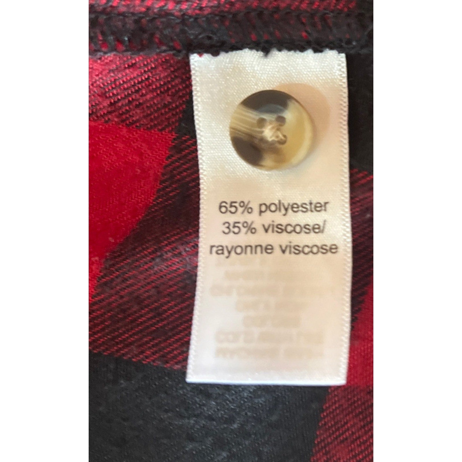 Maurices Black & Red Cabin Plaid Boyfriend Tunic Shirt~Size X-Small