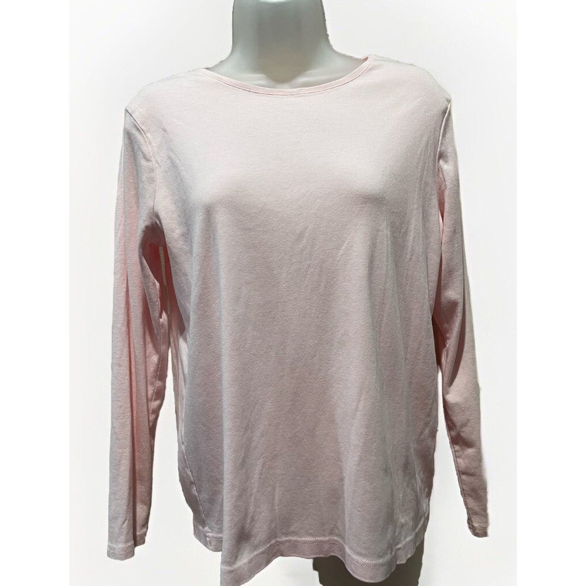 Croft & Barrow Classic Tee Women's Petite Large Pink Long sleeve Layers