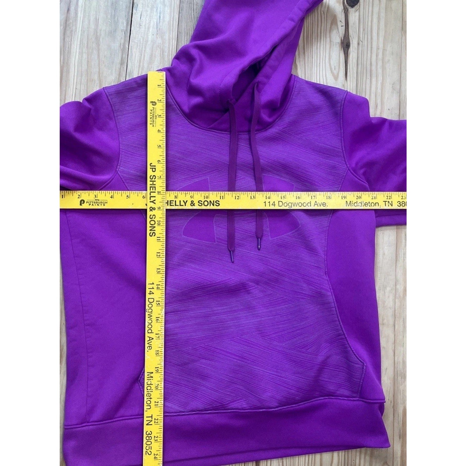 Under Armour Storm Cold Gear Womens Large Semi-Fitted Purple Pullover Hoodie