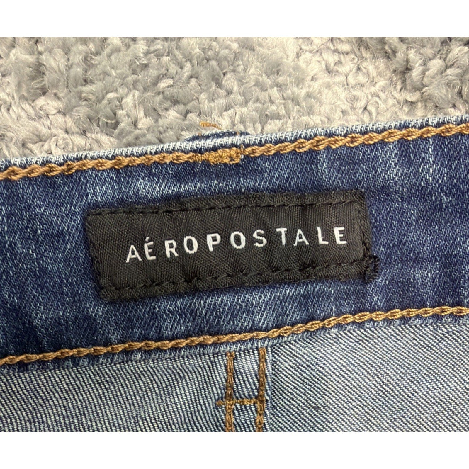Aeropostale Super Skinny Jeans Men's 28x30 Blue Distressed Casual New With Tags
