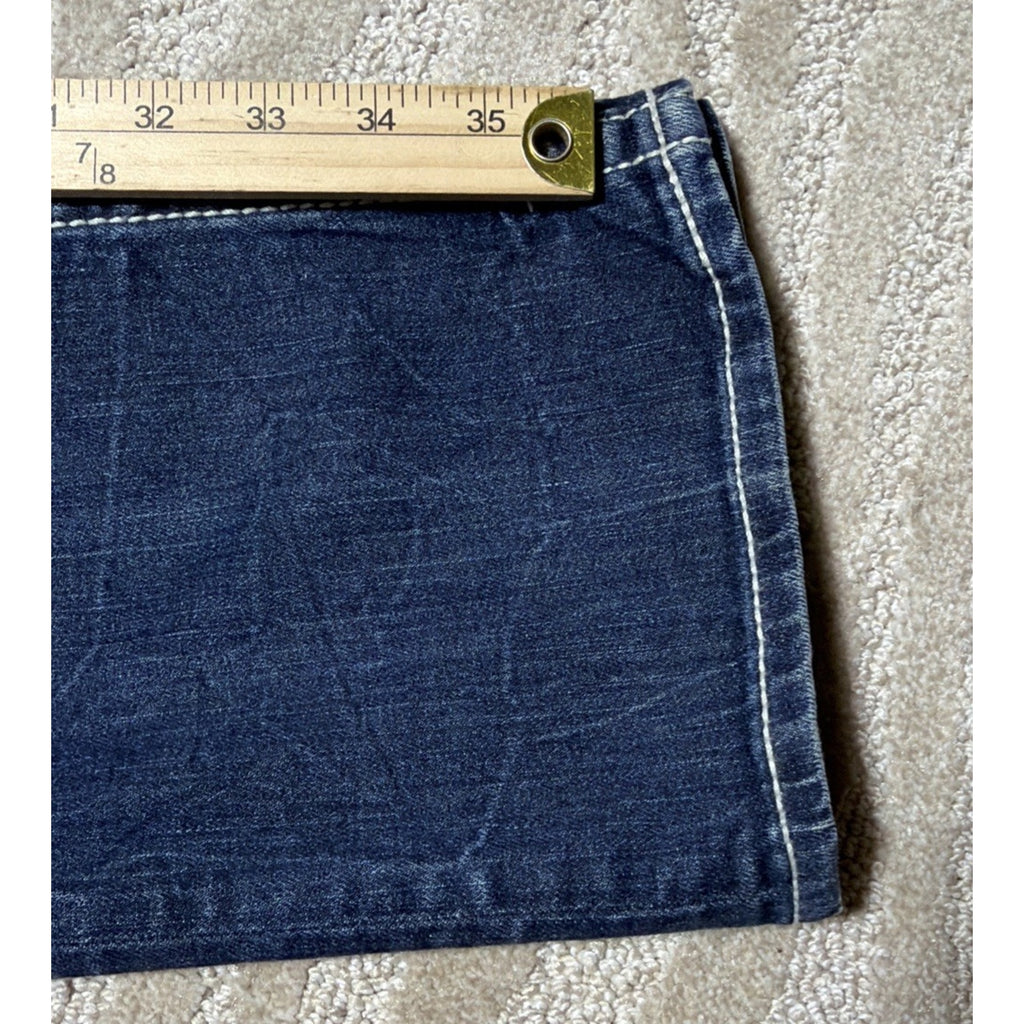 Big Star Womens Vtg Liv Slim Boot Jeans Heavy Stitch Flap Pock Y2K Western 29x36