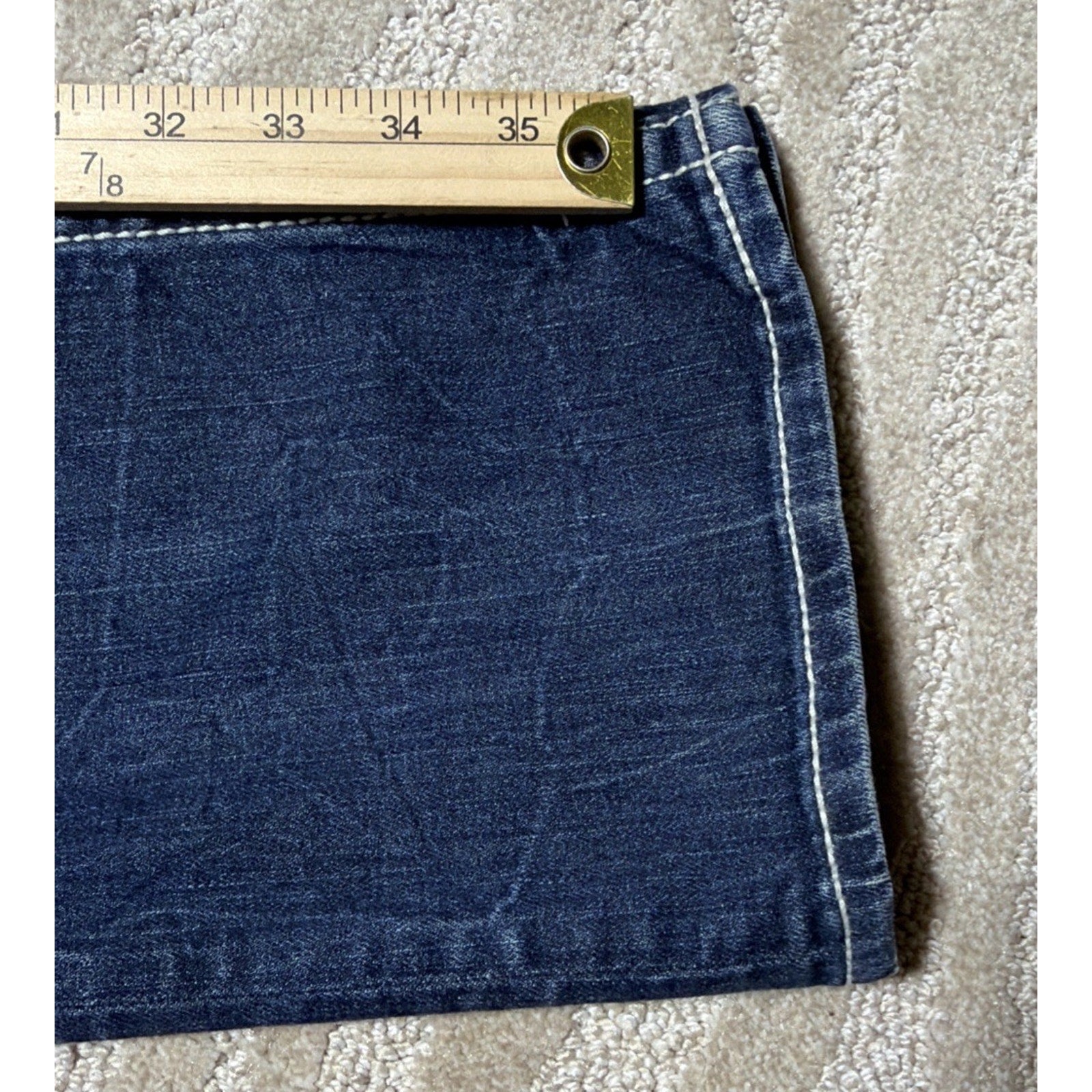 Big Star Womens Vtg Liv Slim Boot Jeans Heavy Stitch Flap Pock Y2K Western 29x36