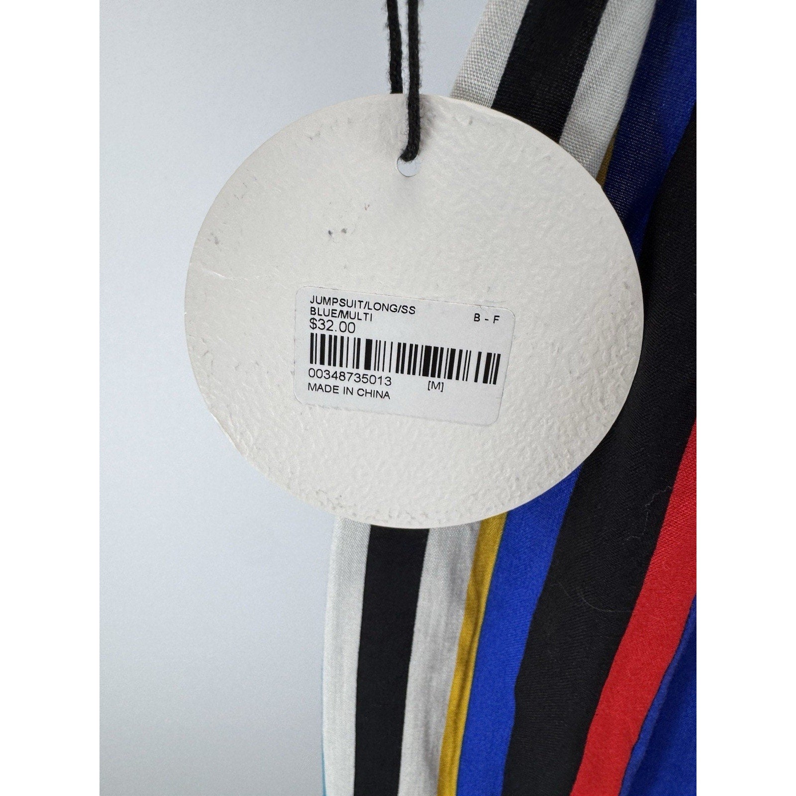 MILK & HONEY Rainbow Striped Jumpsuit Stretches At Waste Zips Up Back Size Med