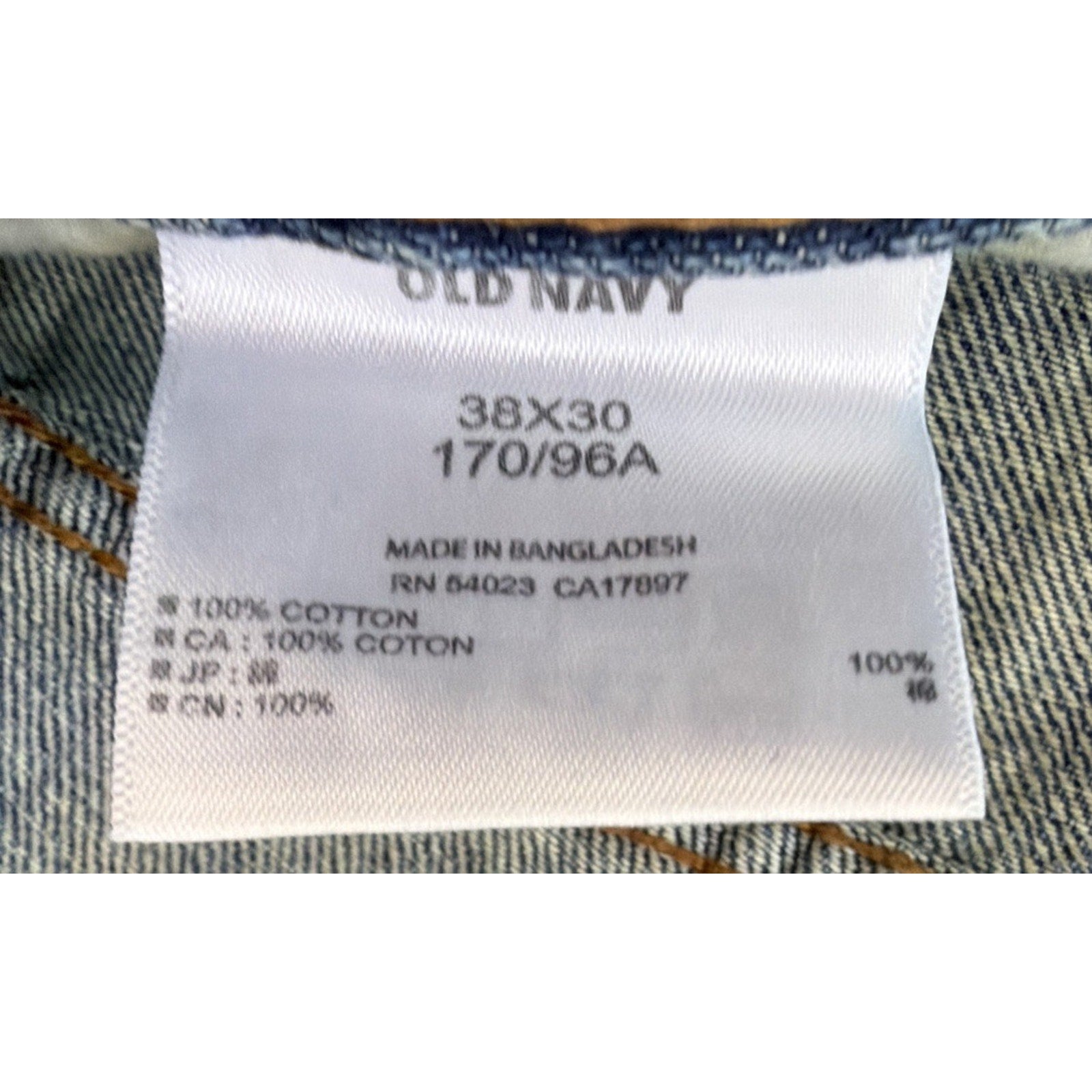 Mens Old Navy Famous Straight Droit Recto Blue Denim Jeans Size 38x30