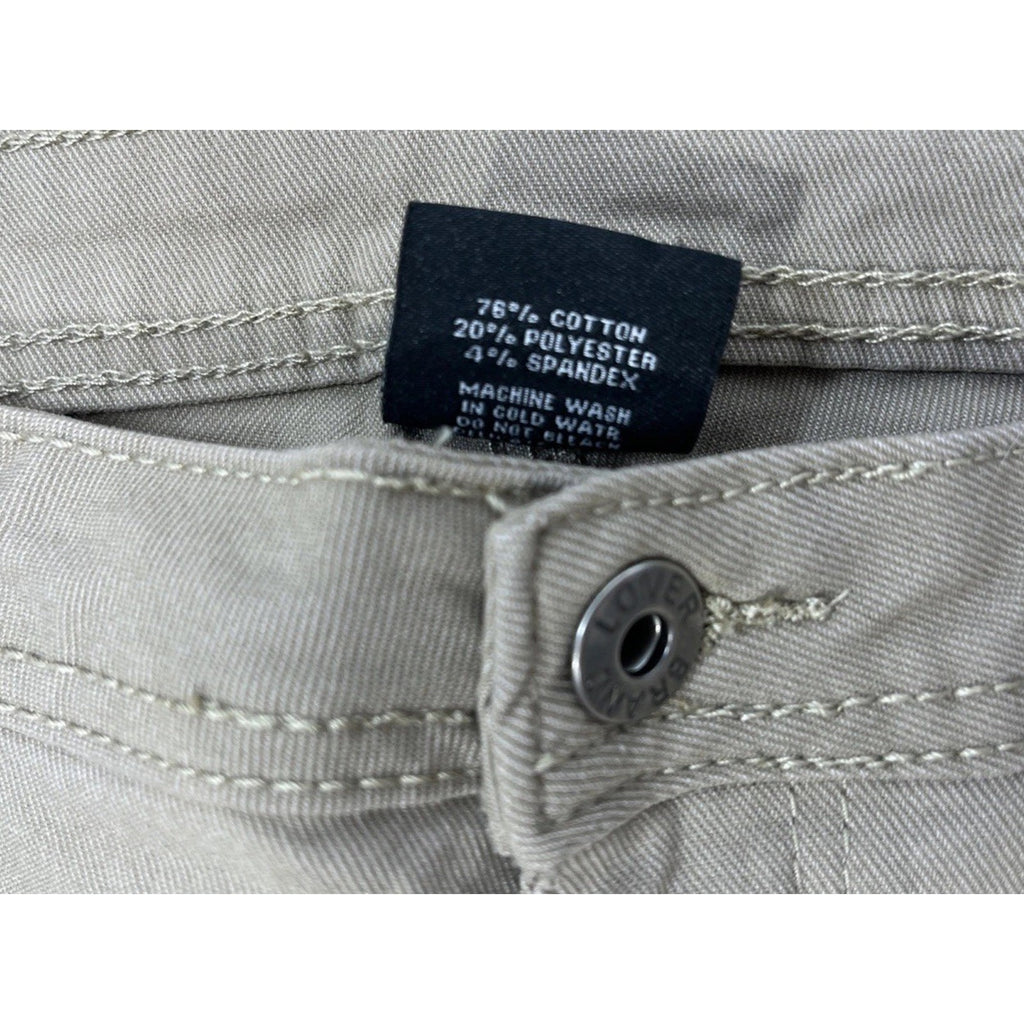 LOVER BRAND FASHION Womens Jeans Biege Skinny Ankle Large