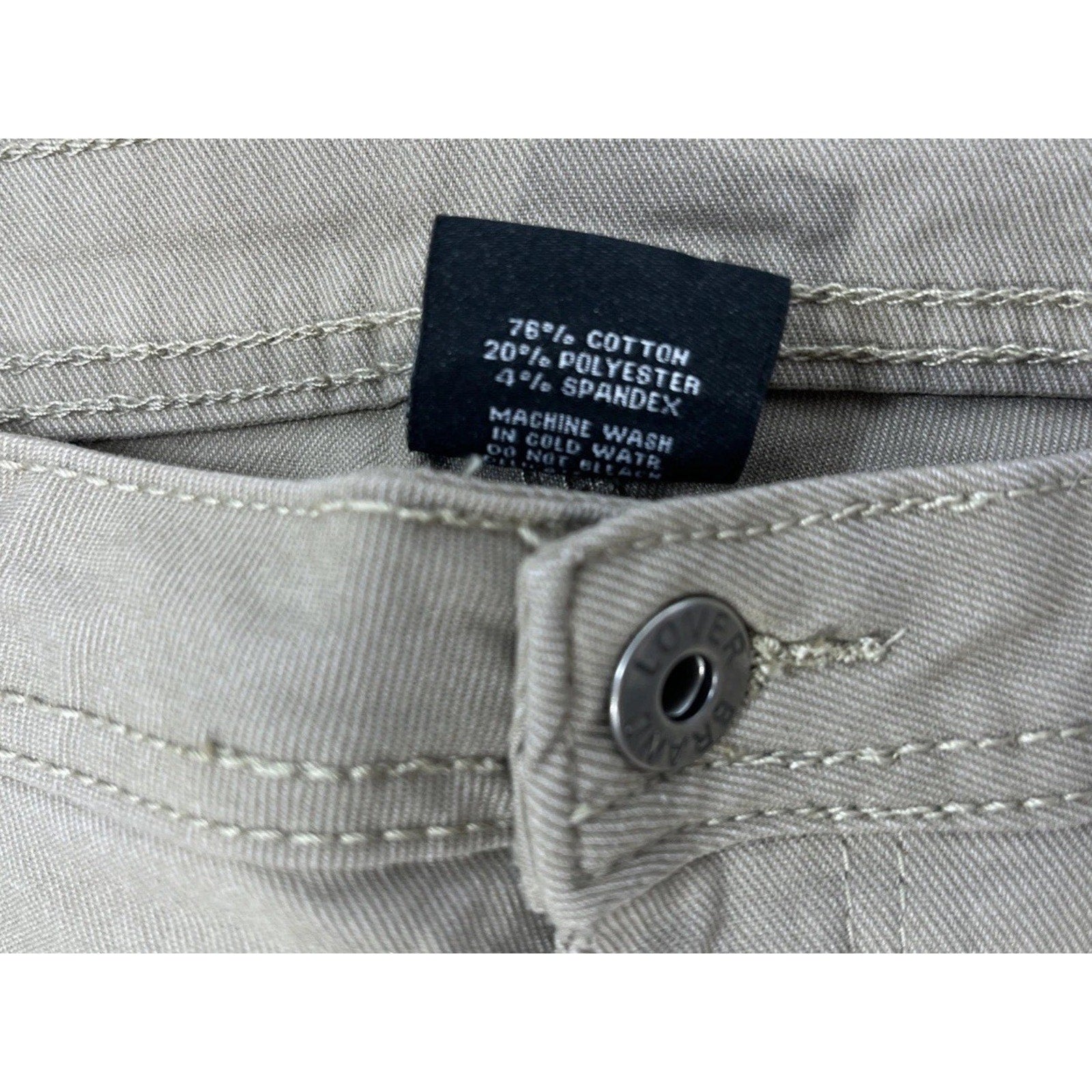 LOVER BRAND FASHION Womens Jeans Biege Skinny Ankle Large