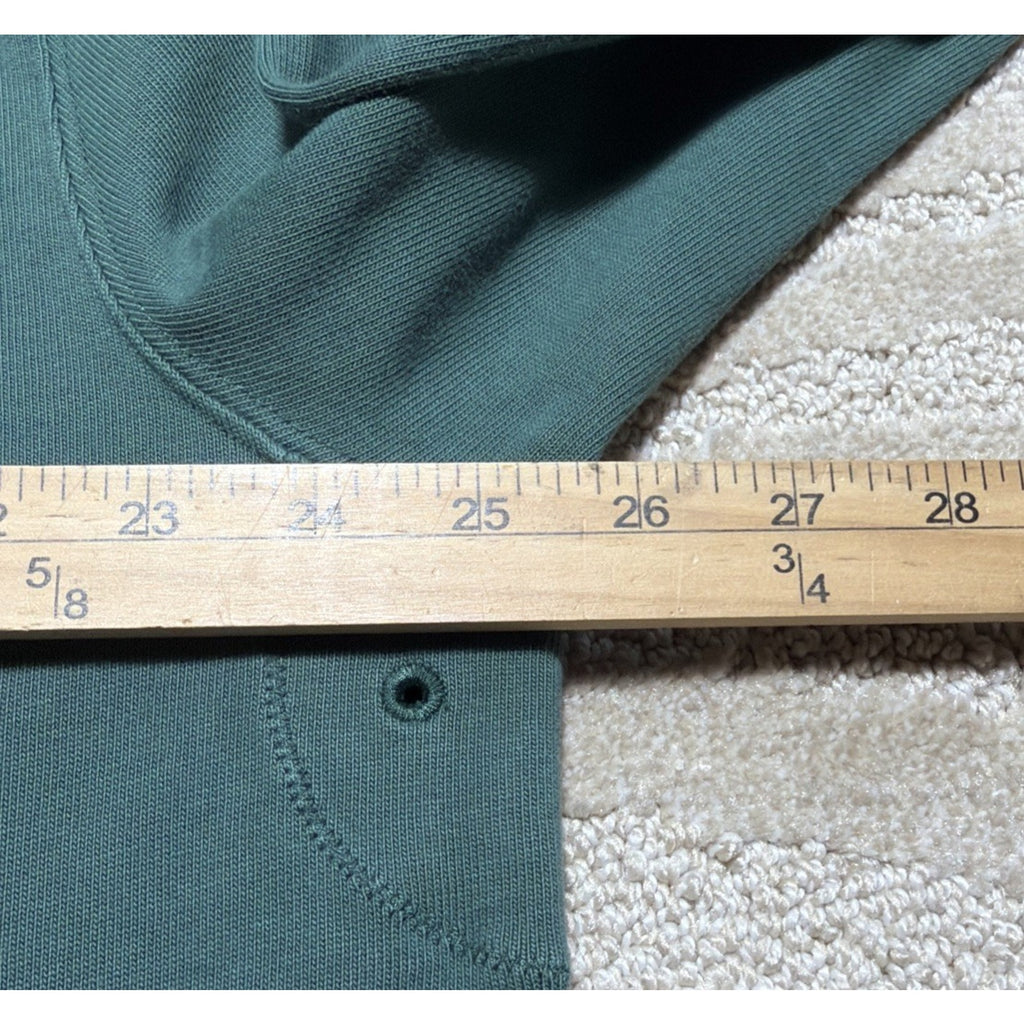 Vintage J Crew Sweater Mens XL 1/4 Zip Green Terry Pullover Y2K