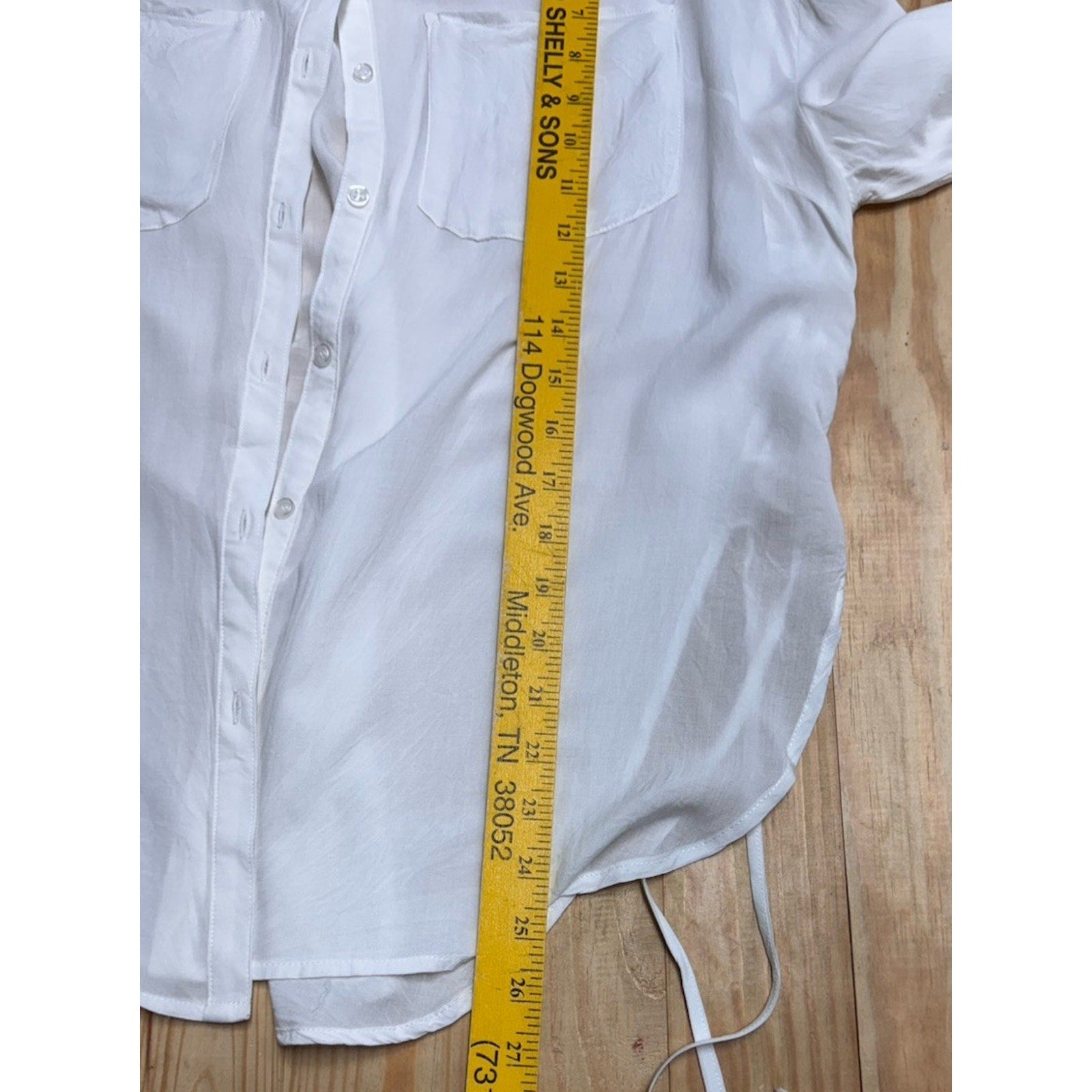 UMGEE USA White Side Laced Sz M Button Up Tunic Shirt