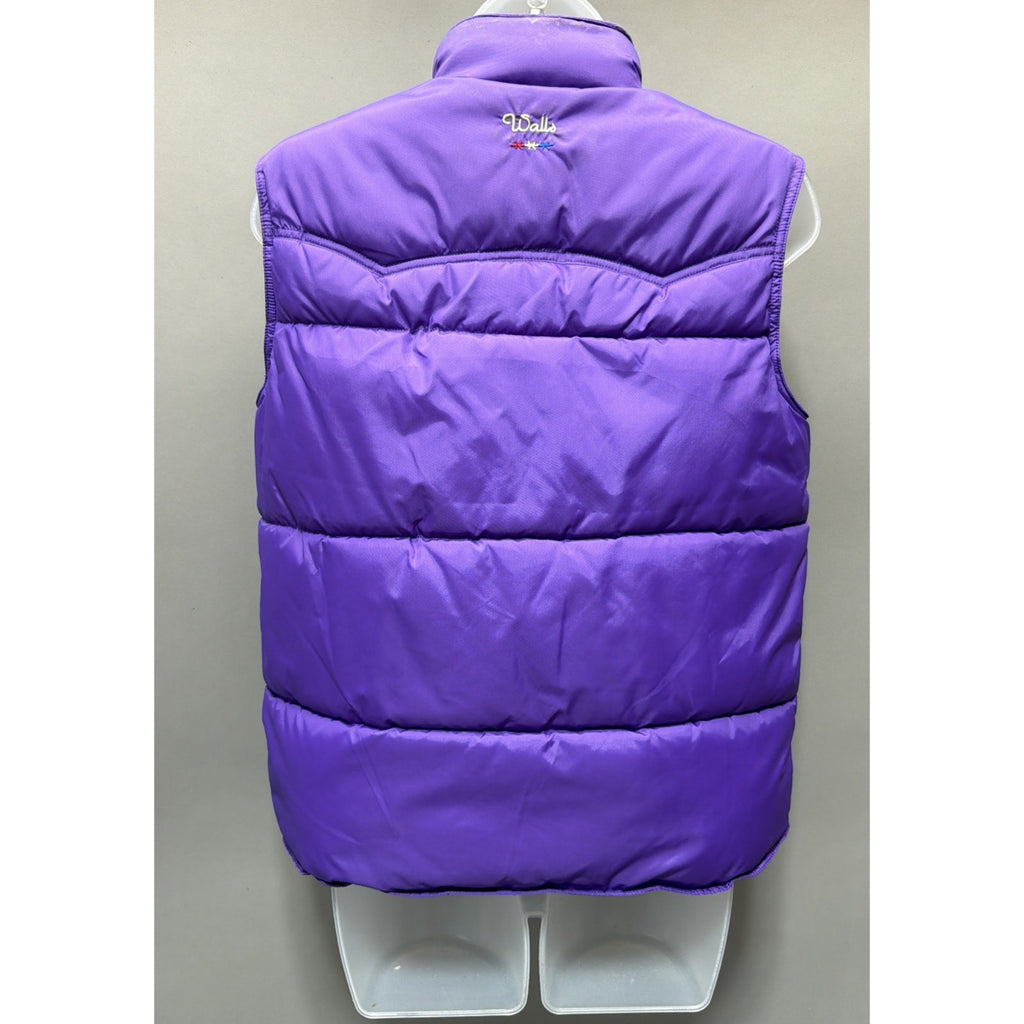 Walls Ranch Wear Outerwear Winter Vest Insulated Purple Puffer Jacket Sz Small S