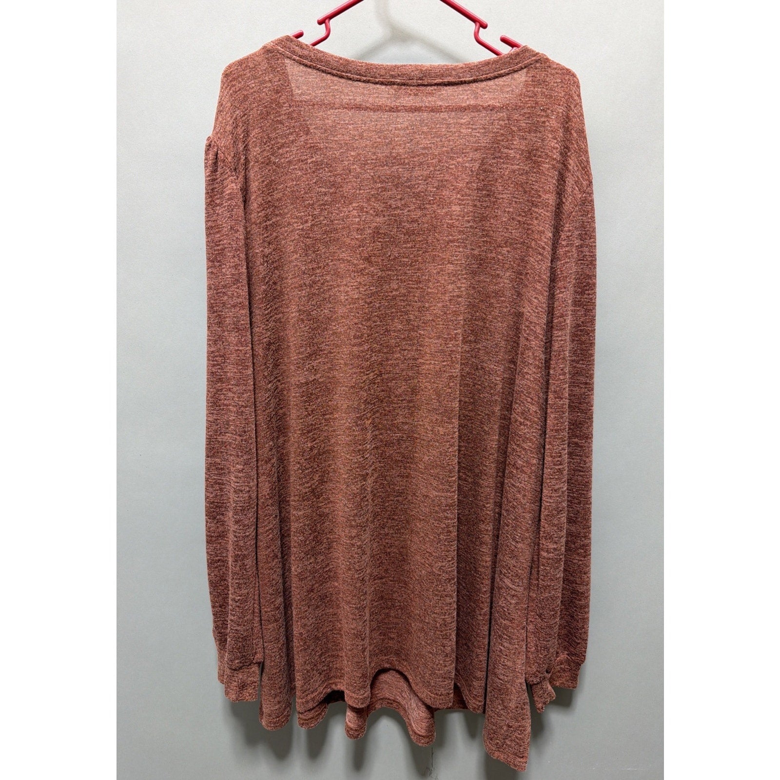 BloomChic Plus Size 28 Rustic Heather Top Balloon Sleeve
