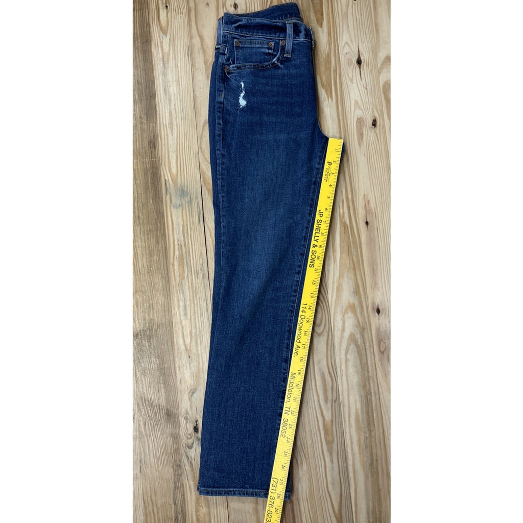 J Crew Womens Jeans Blue Tag Size 25 Mid Rise Slim Boyfriend Denim