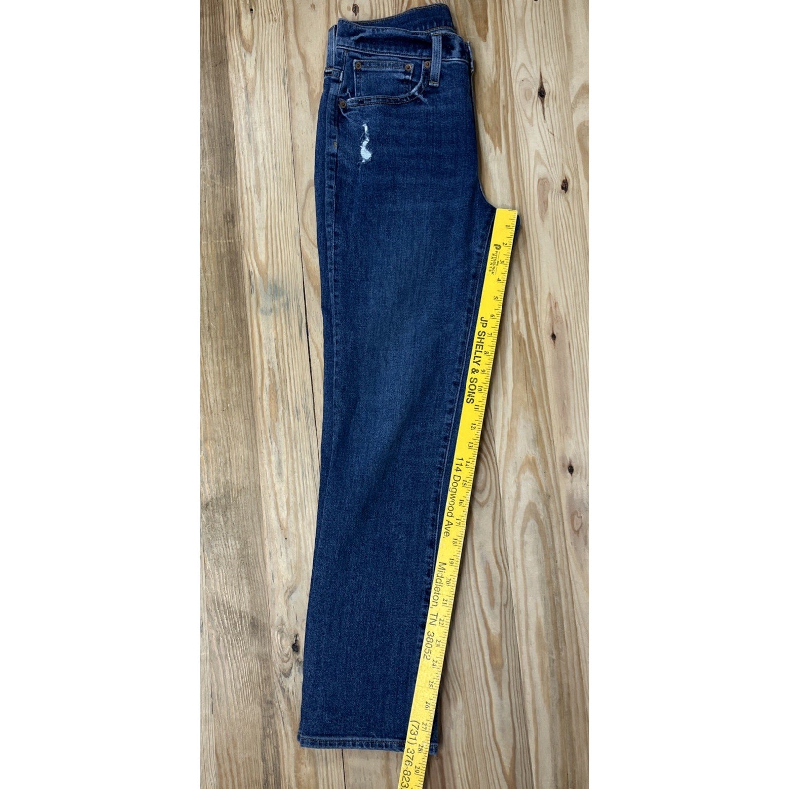 J Crew Womens Jeans Blue Tag Size 25 Mid Rise Slim Boyfriend Denim