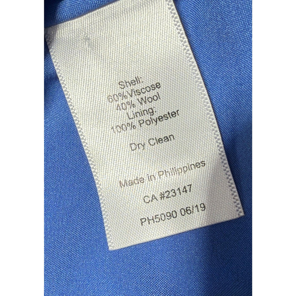 NWOT Talbots Womens Rich BOILED WOOL JACKET Classic Coat Blue Quiet Luxury 8 Pet