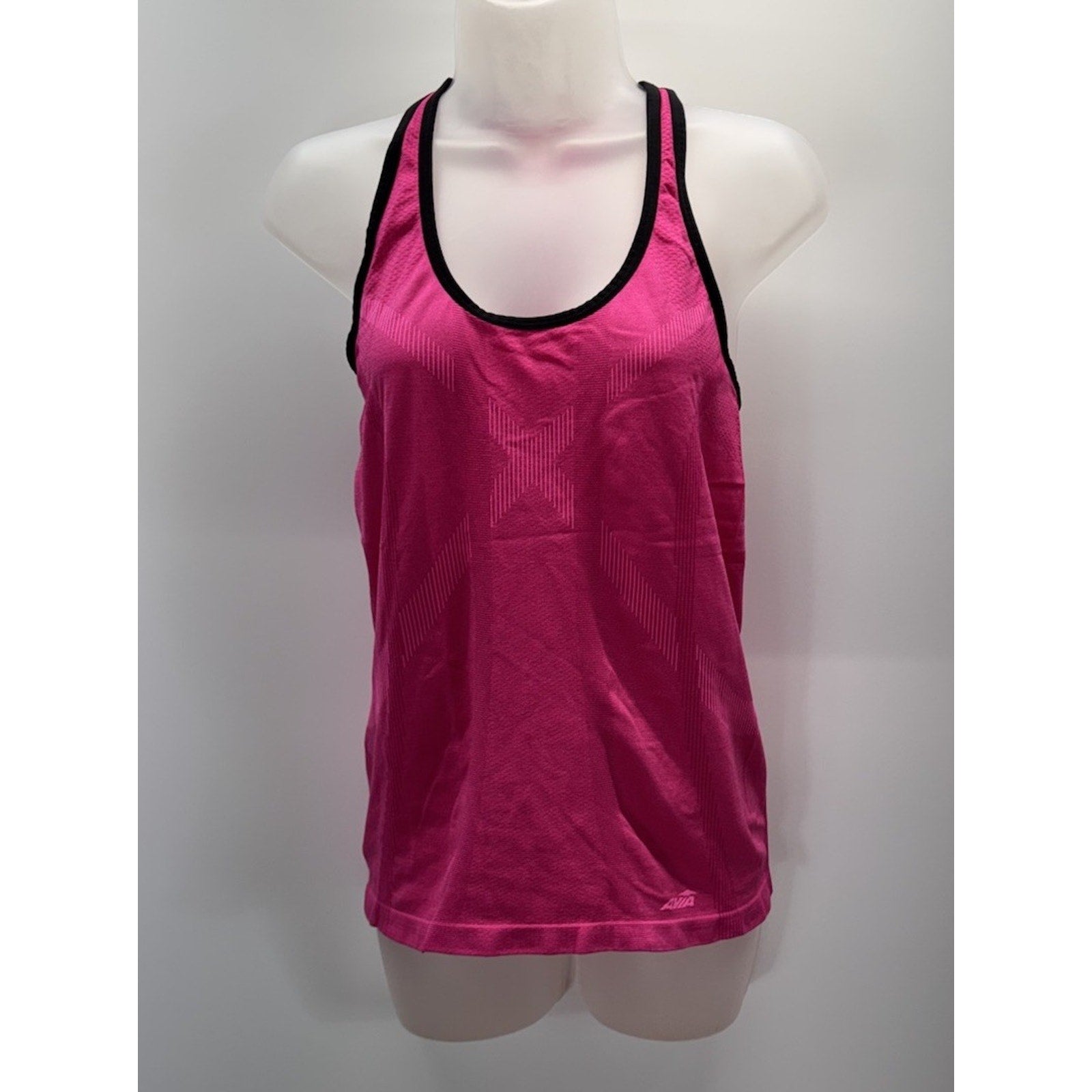 Avia Women's Black and Hot Pink Athletic Workout Gym Tank Top Size Medium