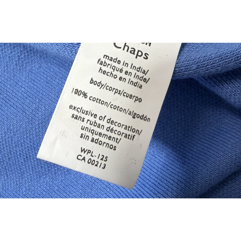 CHAPS Mens Size M Blue Pique Polo Shirt Short Sleeve Cotton Preppy Casual NWT