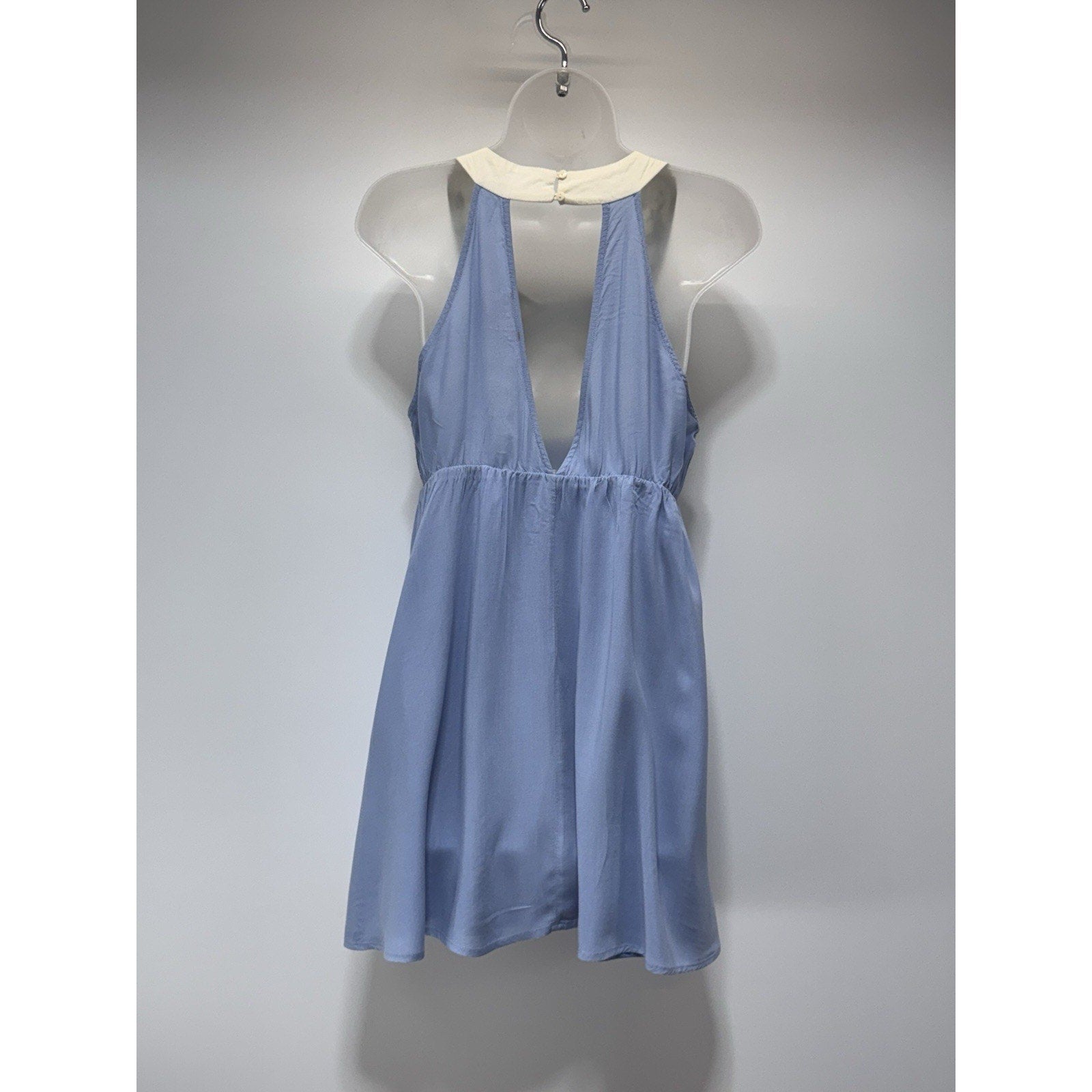 Flying Tomato Sleeveless Dress Blue Cream Coral Women’s Size Large