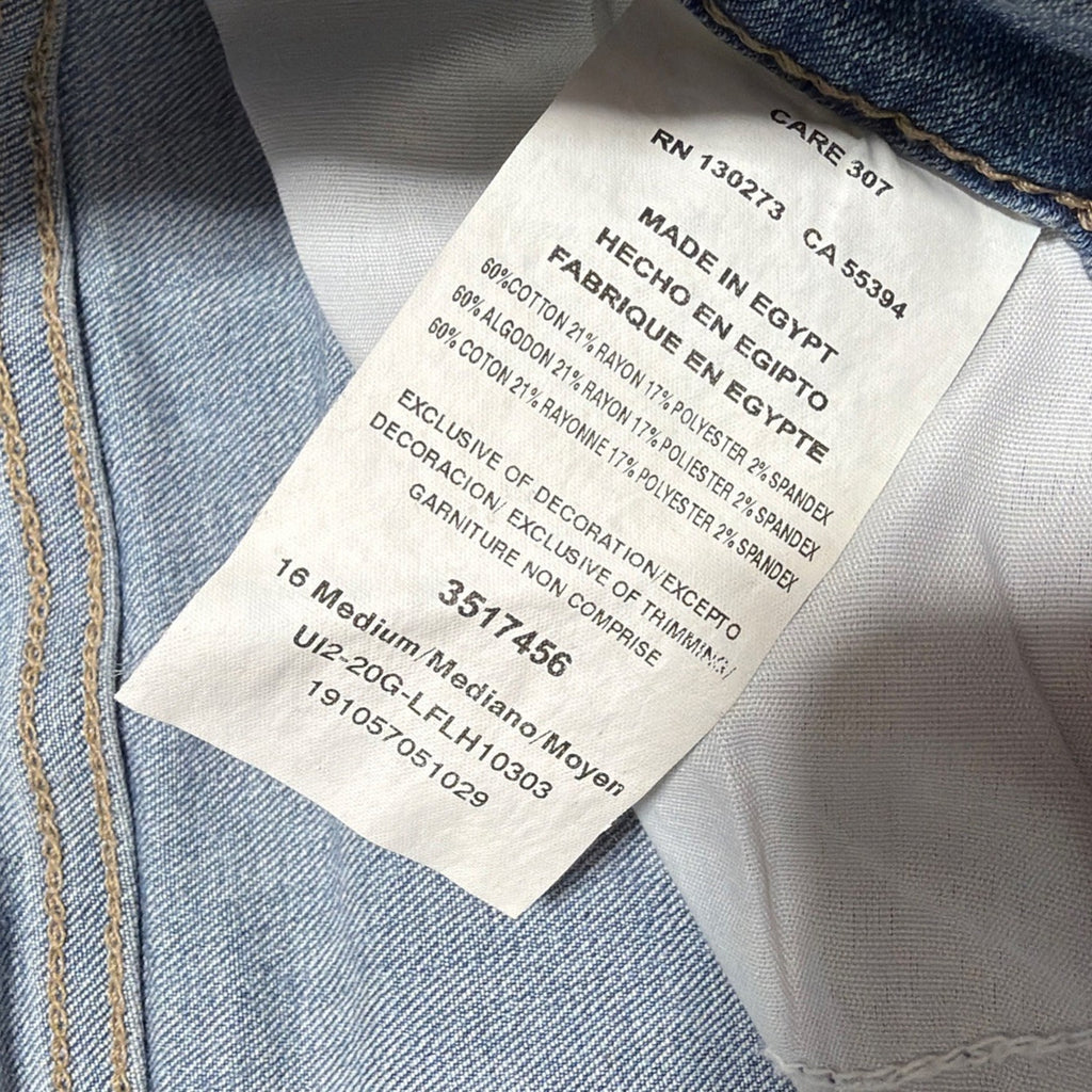 Lee Slim Fit Skinny Leg Mid Rise Sculpting Med Wash Womens Blue Jeans Sz 16 NWT