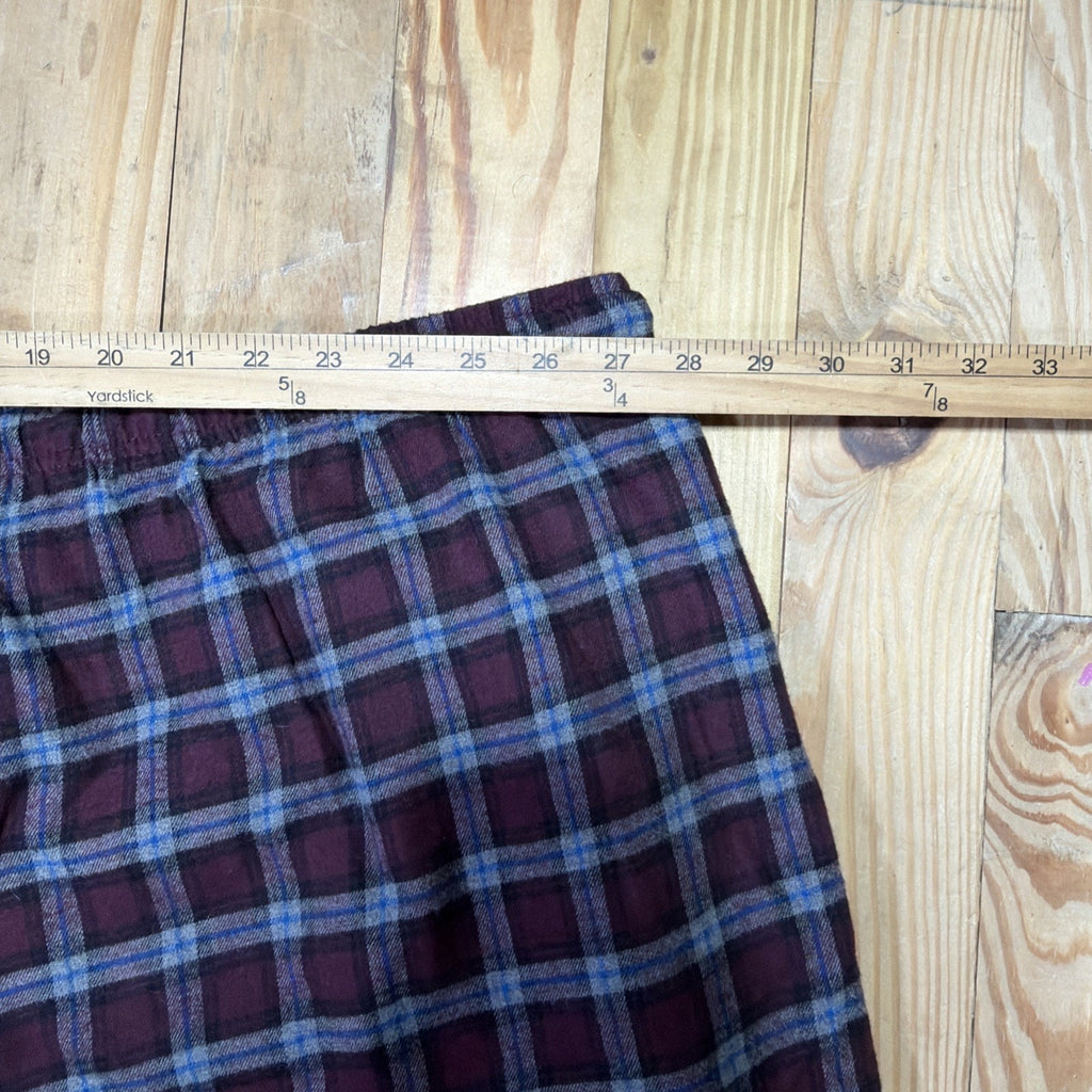 Foundry Men's Big & Tall Sleep Lounge Pants 6XL Red Blue Plaid Cotton