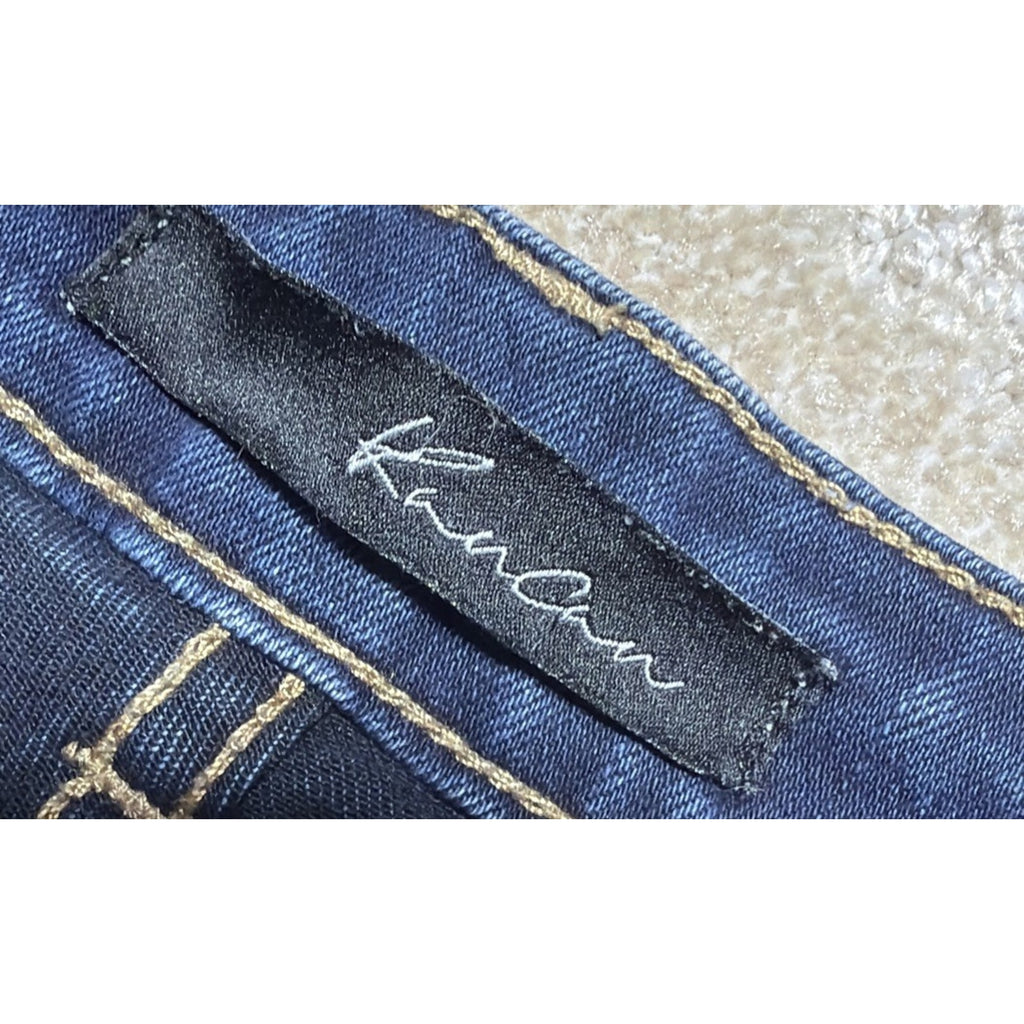 KanCan Los Angeles Mid Rise Dark WASH Skinny Denim Jeans Cut # 3672 Size 7/27