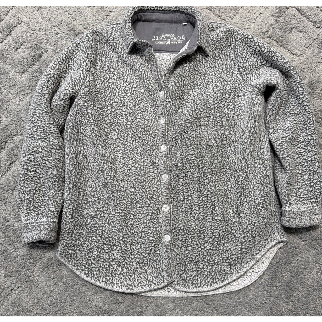 Genuine PJ Salvage Cabin Fever Sherpa Fleece Button Up Jacket Size Large