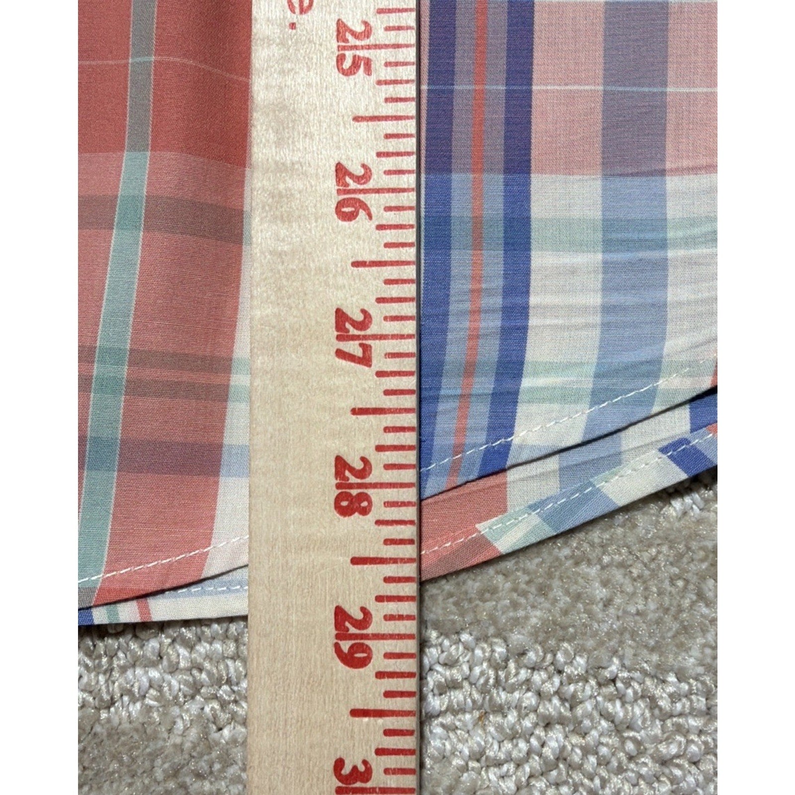 Charleston Threads Shirt Men's L Checked 100% Cotton Button-Up Beach Casual
