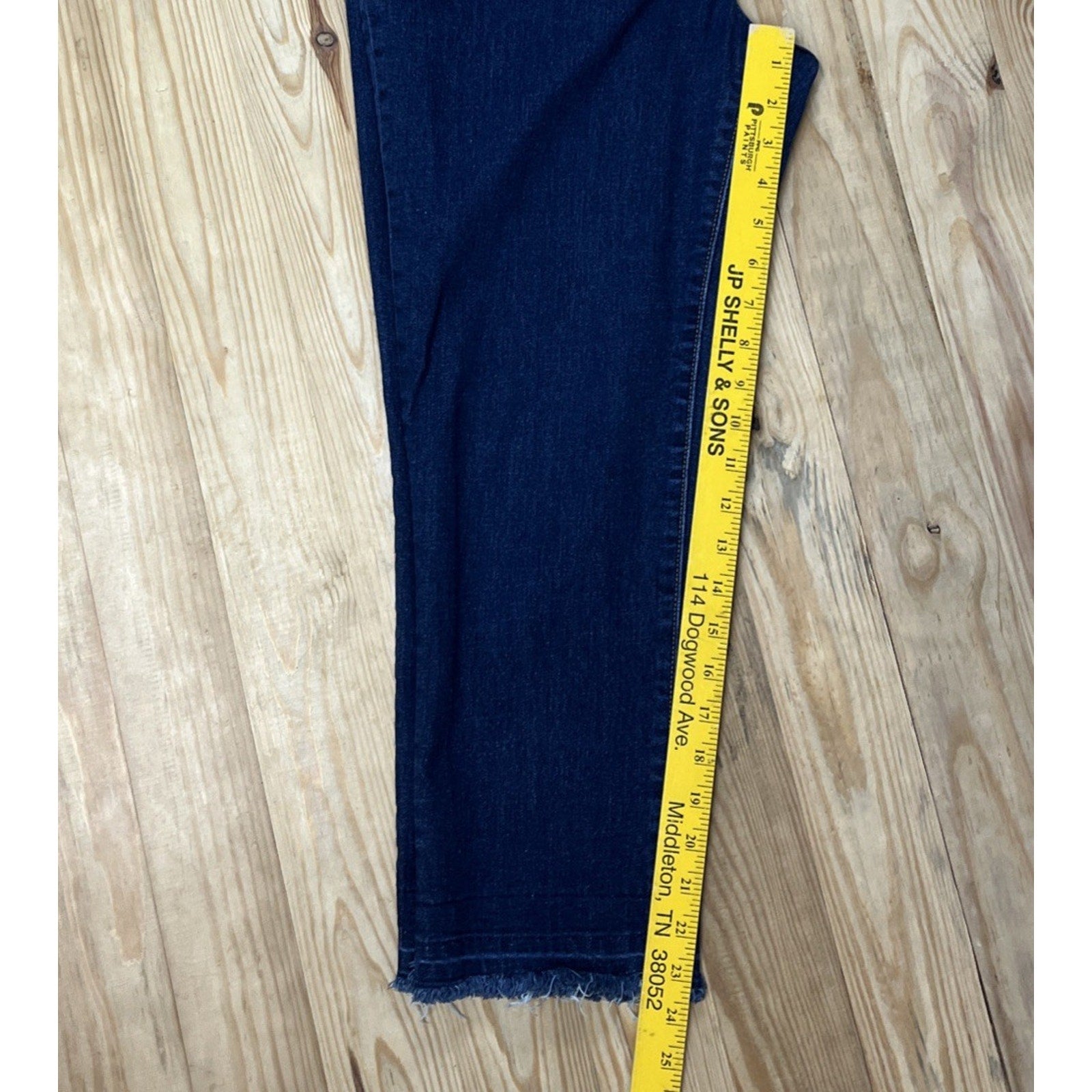 Old Navy Womens Size 2 Blue Mid-Rise Super Skinny Raw Hem Crop Denim Jeans