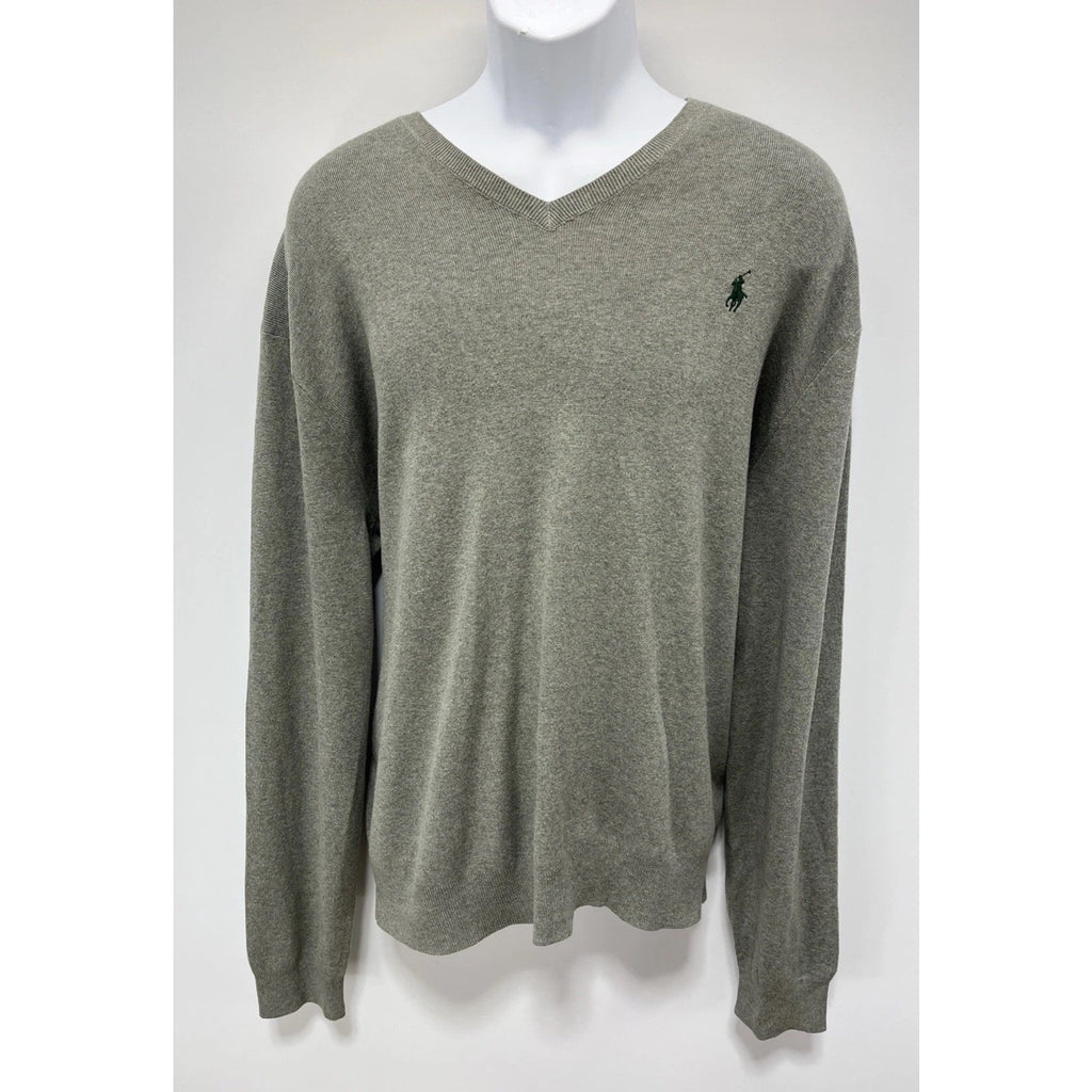 Polo Ralph Lauren Sweater V-Neck Long Sleeve Pima Cotton Green Men’s XXL